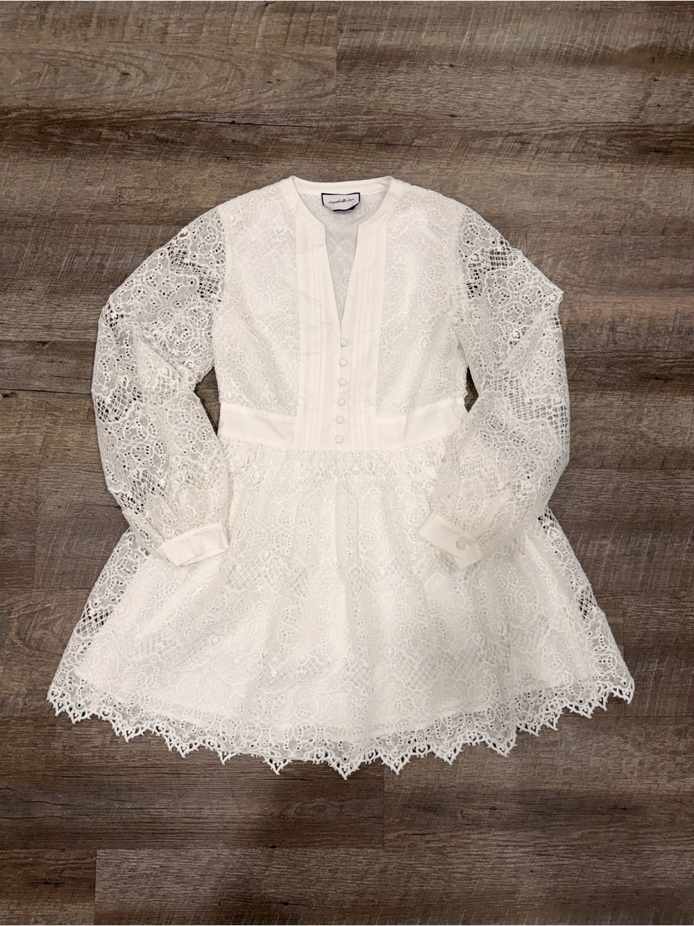 Layered With Love White Lace Mini Dress NWOT Size S Bridal Rehearsal Dinner Boho